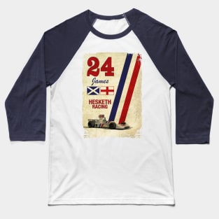 Retro Formula 1 Hesketh Racing James Hunt 24 T-Shirt Baseball T-Shirt